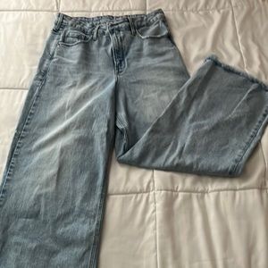 Extra High-Waisted Wide-Leg Raw-Hem Jeans for Women “Peggy”